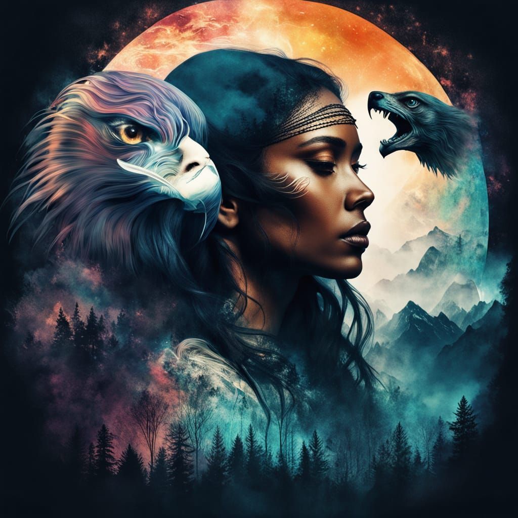 Double Exposure Art ( my natur and my spirit )