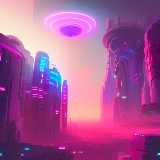 Futuristic Alien Orbular Ship