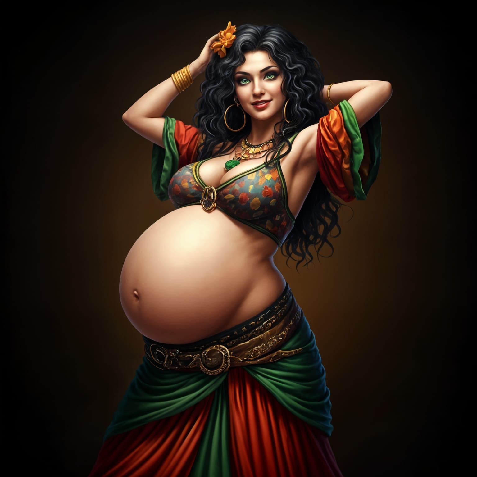 Gypsy Dancer in Vibrant Silks