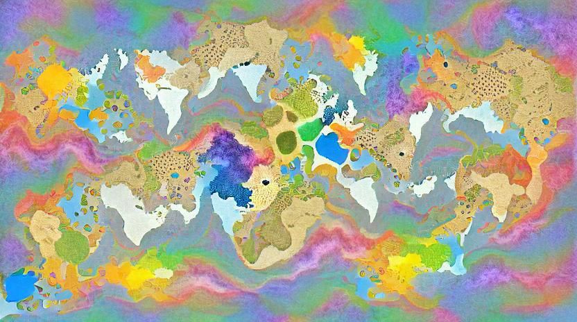 Coloured world map