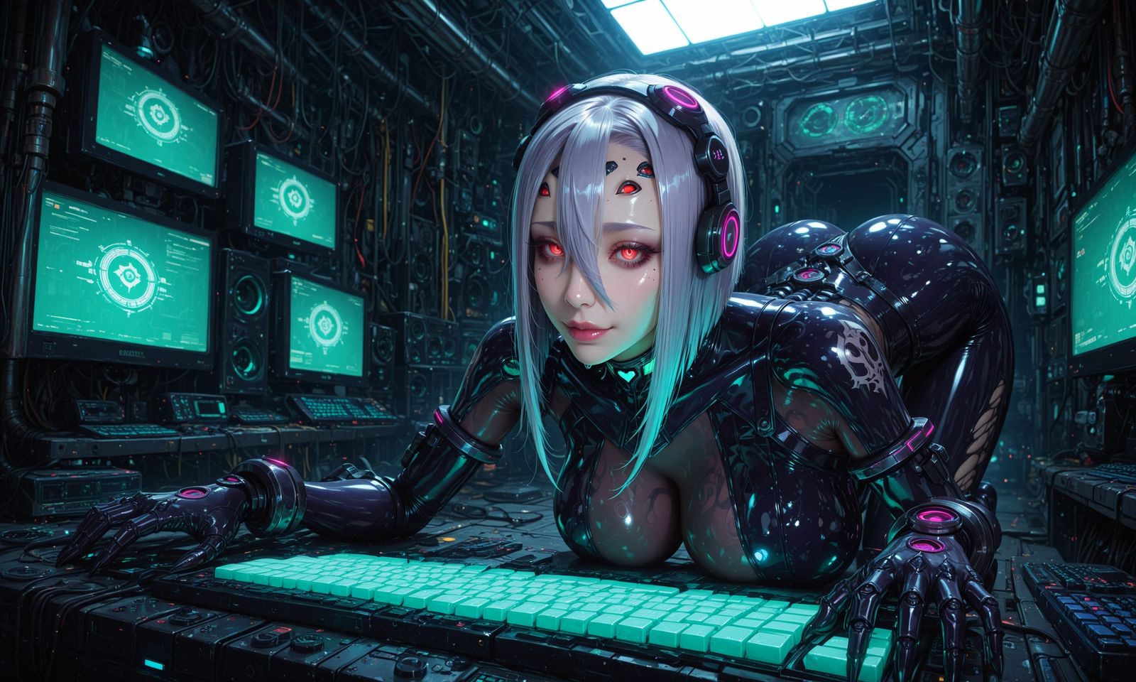 Cyber-Goth Hacker Rachnera