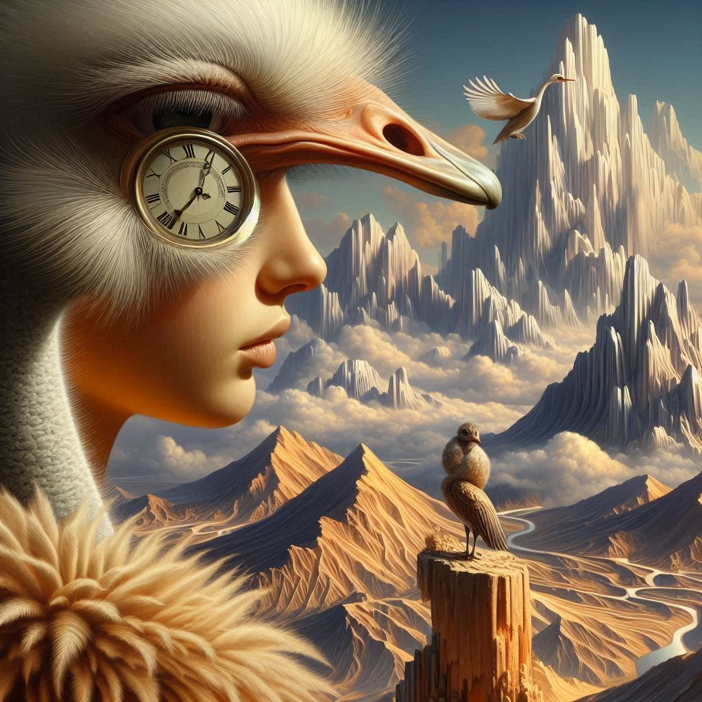 Running out of time doesn't make the ostrich stop