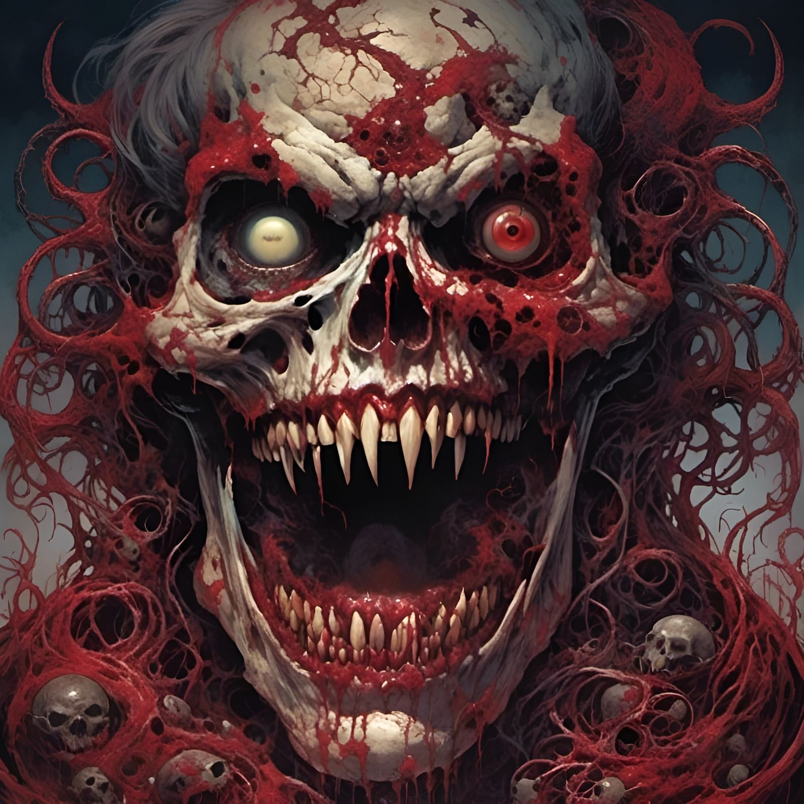 <lora:JLG636 A:1.0>a scary horror like creature with big teeth 