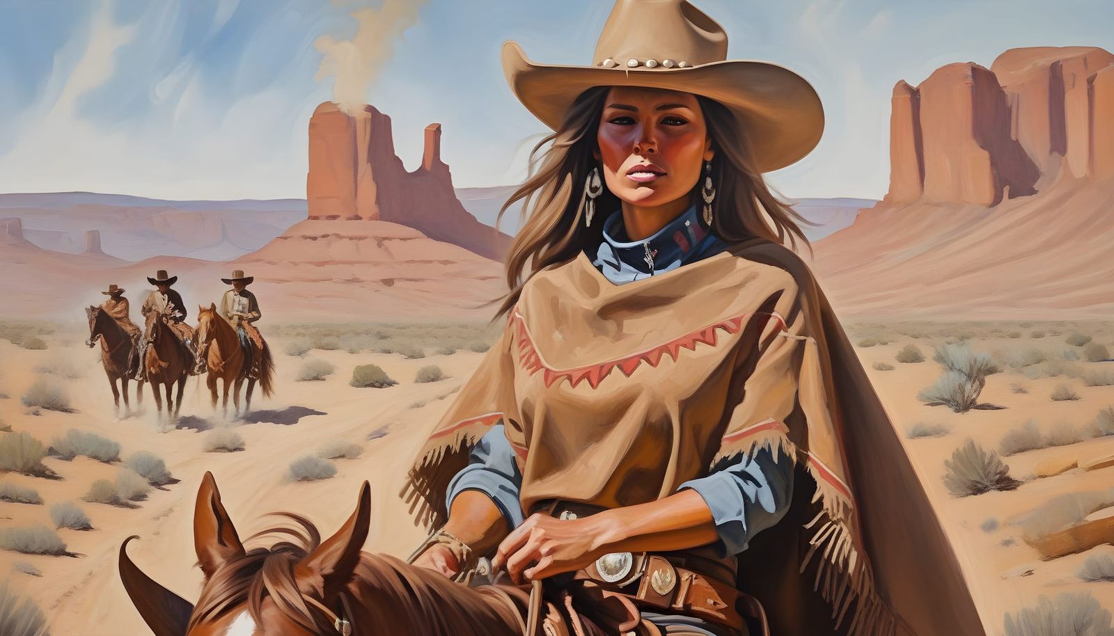 The Woman With No Name Rides On