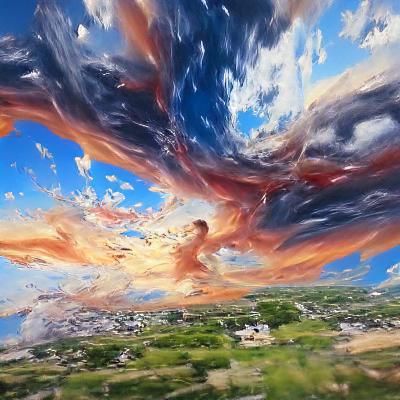 Vibrant anime sky realistic high-quality 8k resolution