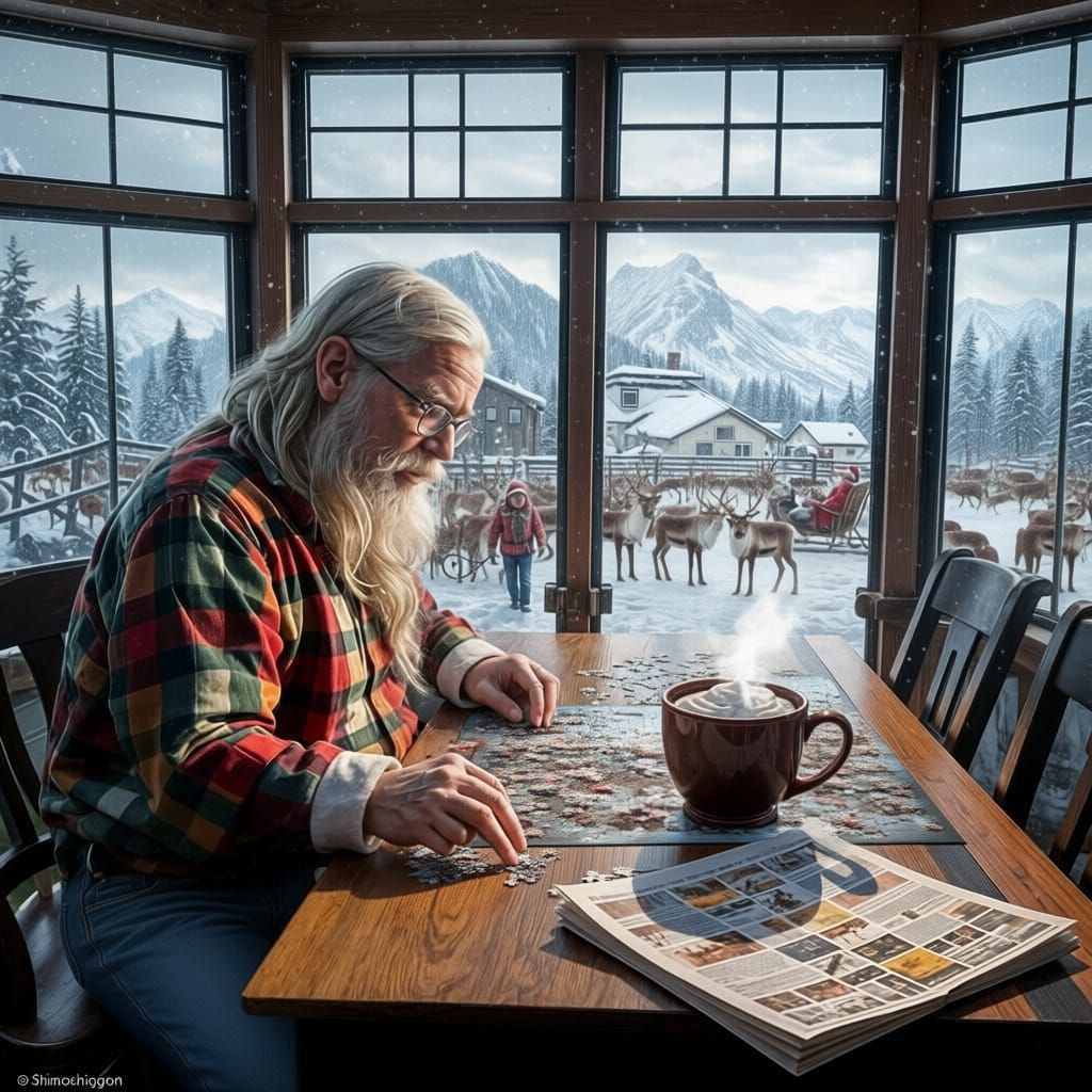 Santa Claus Off-Duty  by @DancingLeaF