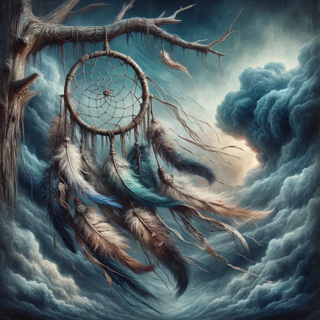 An old, weathered dreamcatcher  by @h7sus2