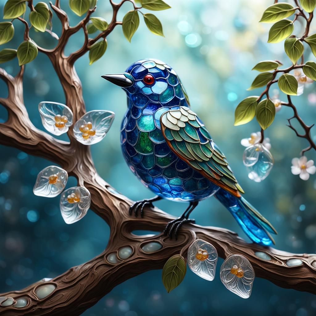 Glass bird  by @Vochomurka