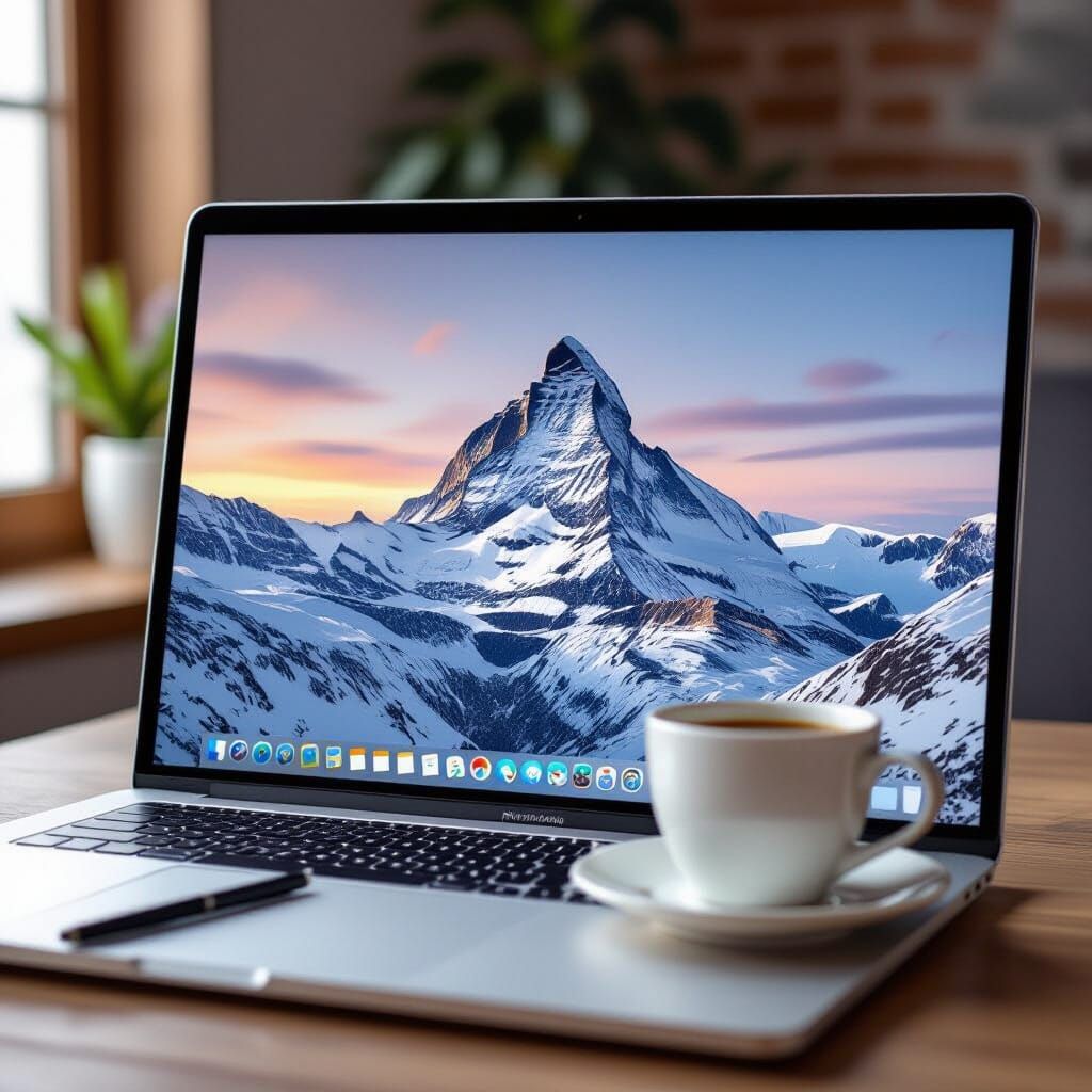 Double Exposure: Coffee Cup Reveals Alps