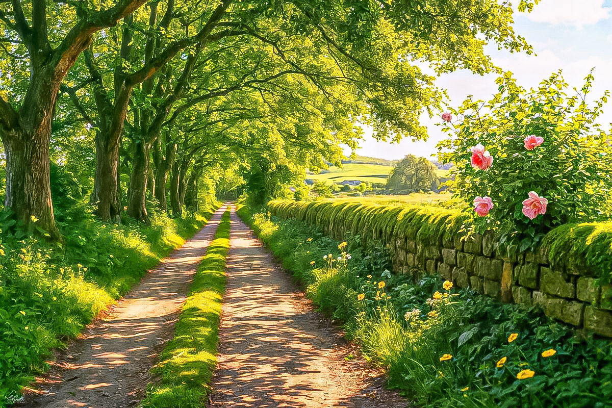 Series: Country Lanes on  Bright Late Spring Afternoon