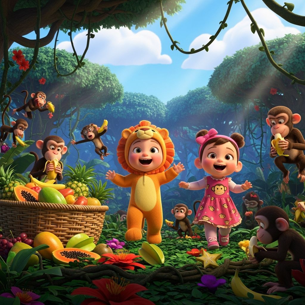 Babies Play Tag in Jungle, Pixar-Style