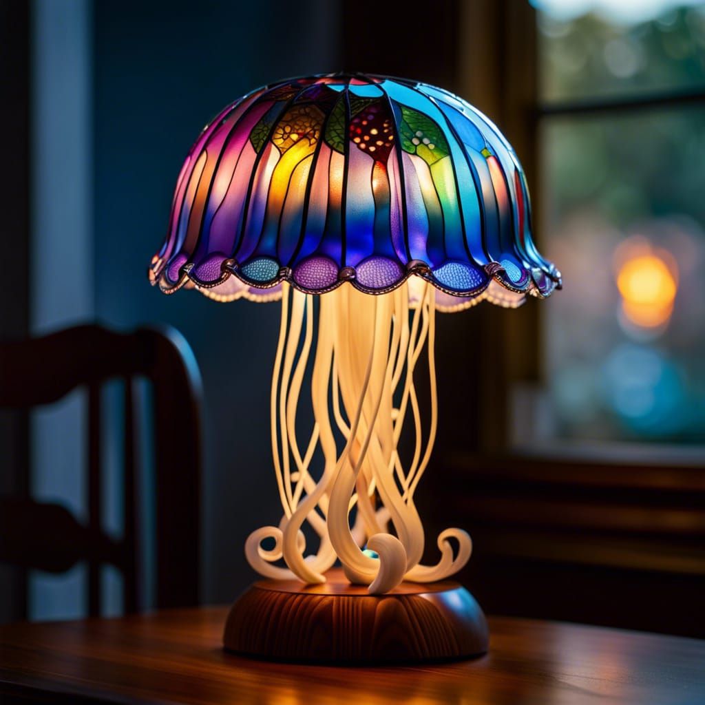 Jellyfish lamp  by @Muneer