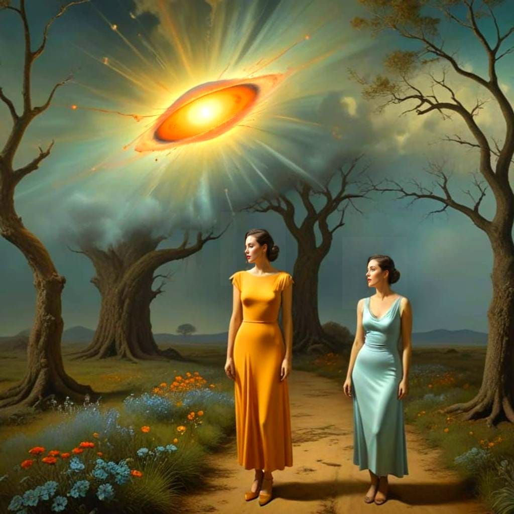 Surreal Portraits of Charismatic Ladies in Deep Discussion