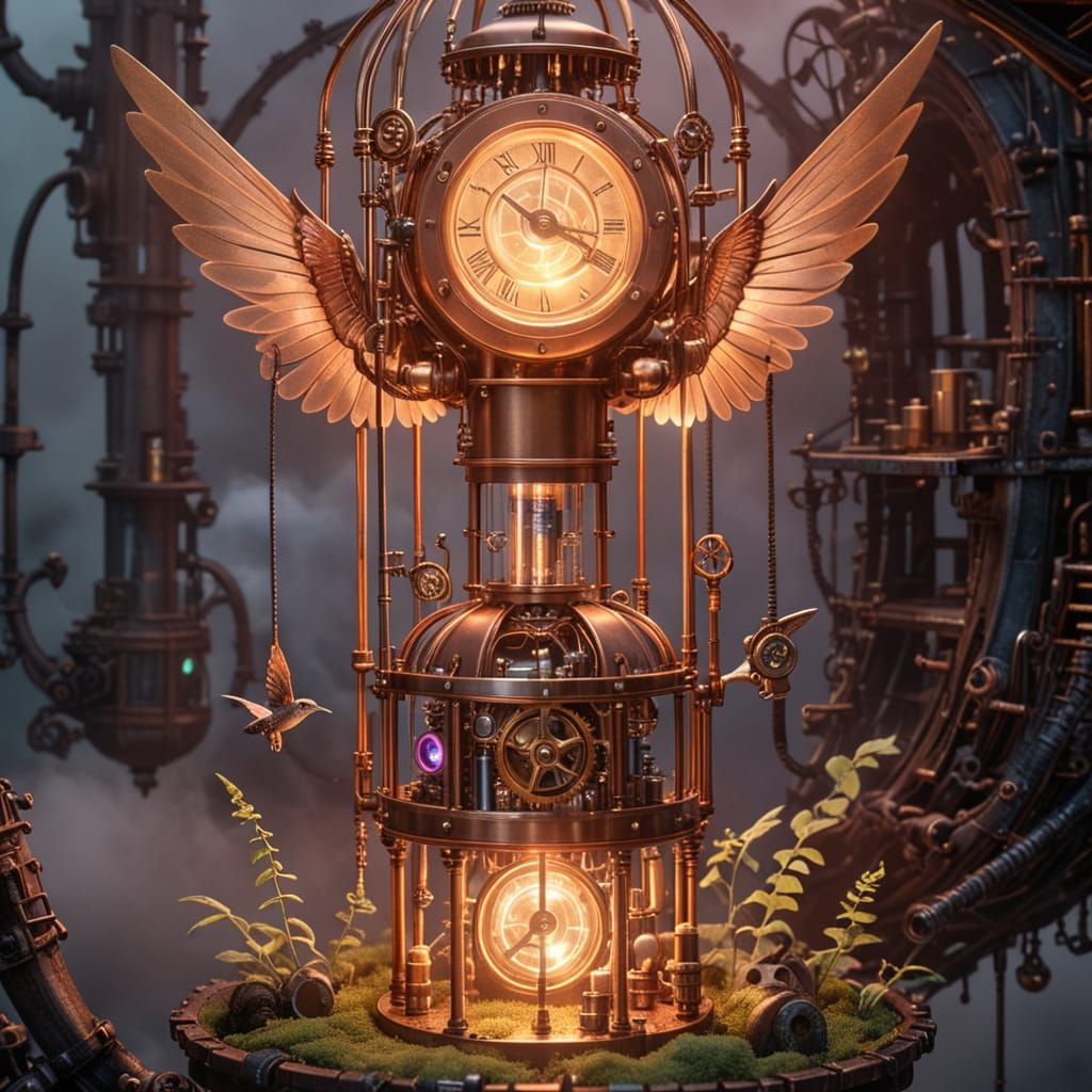 Steampunk Clockwork Birdcage ⚙️🐦