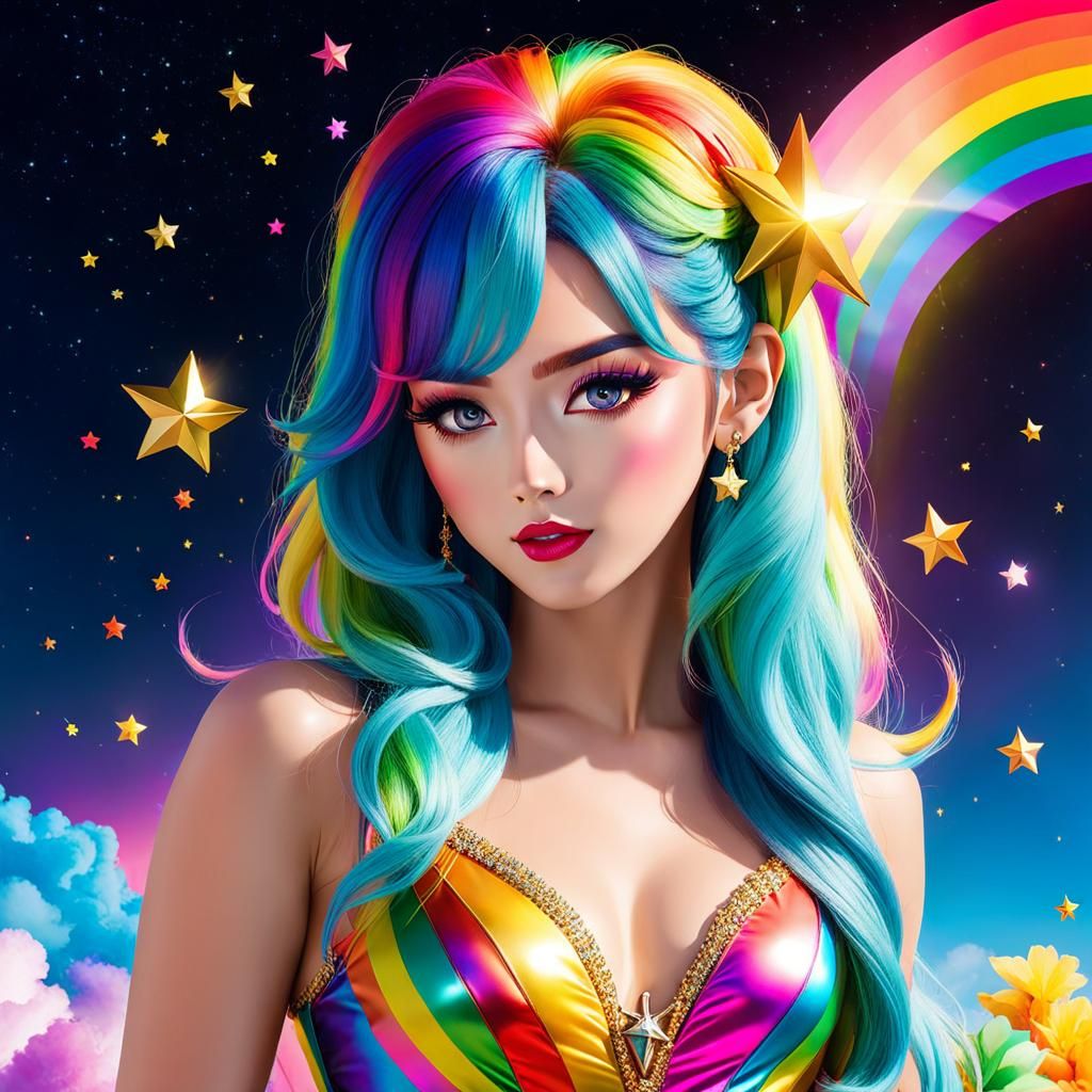 Eclectic Symbols and Characters in Colorful Display