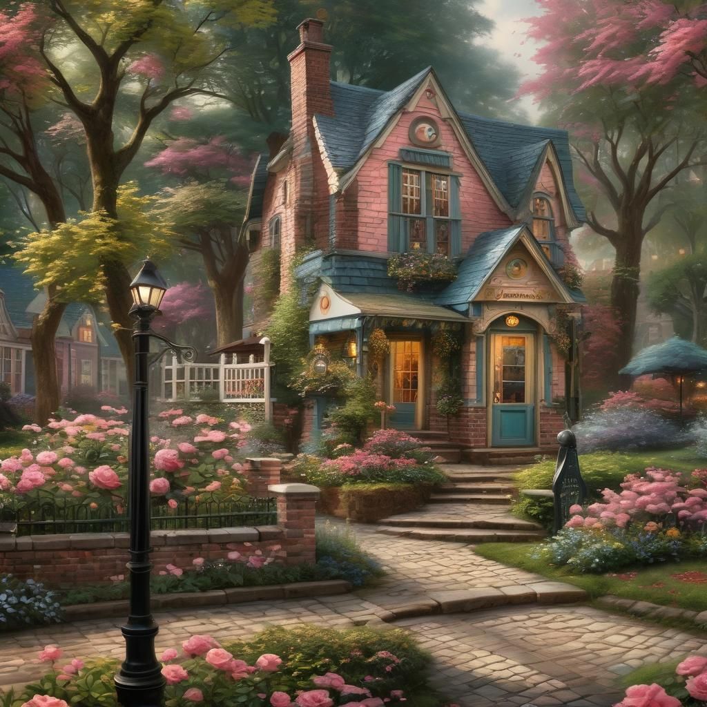 ⚪️🟣》》PINKROSÉ HOUSE《《🟣⚪️ AI Generated Artwork NightCafe Creator