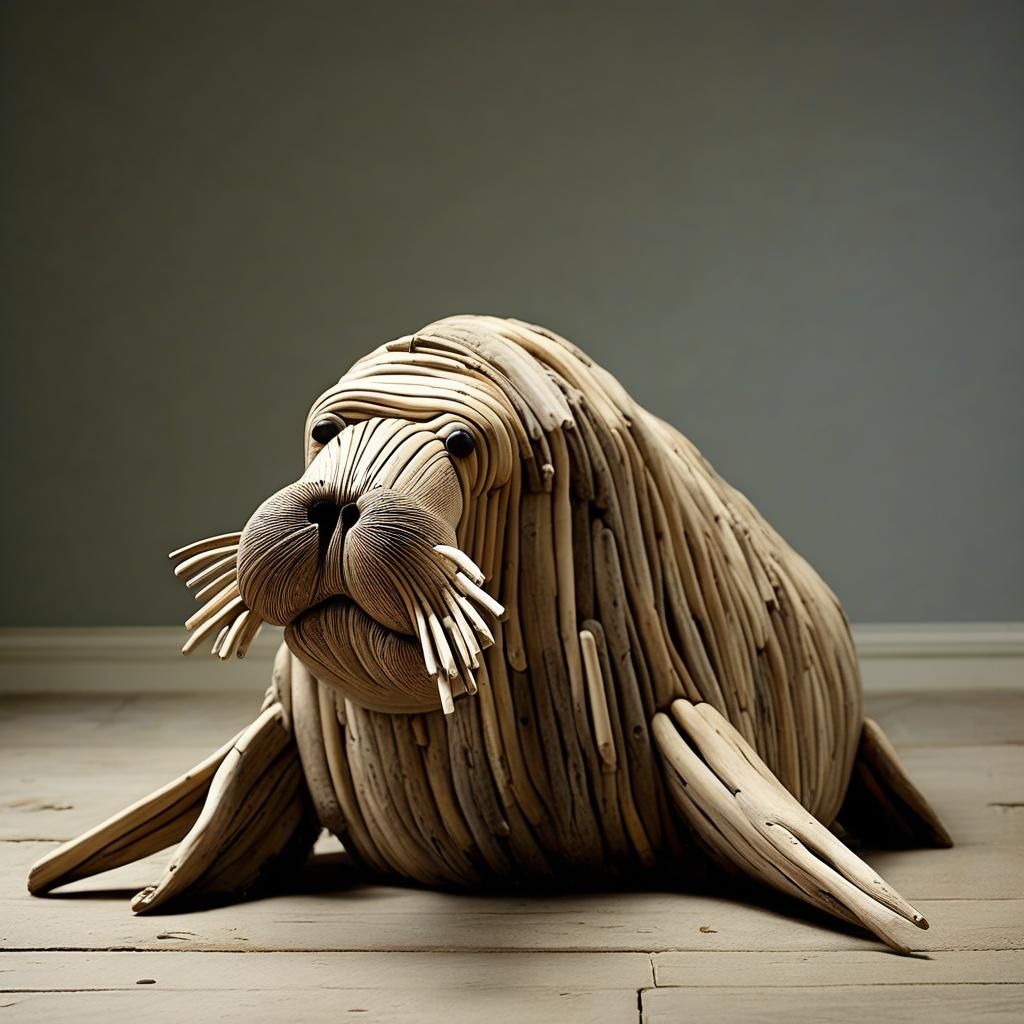 A driftwood walrus.
