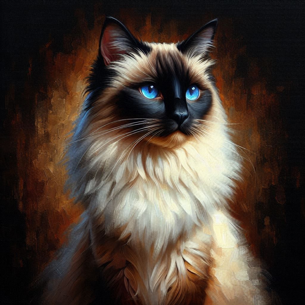 Siamese Cat portrait.