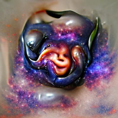 galaxy surreal horrifying face fetus giygas