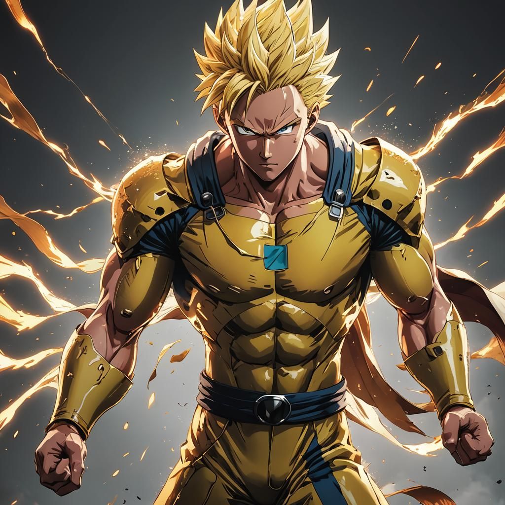 One punch guy but super sayian - AI Generated Artwork - NightCafe Creator