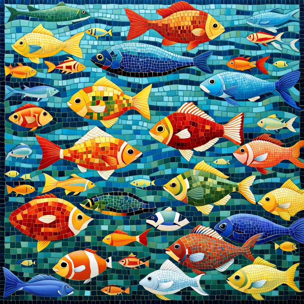 Mosaic Underwater Mosaic - AI Generated Artwork - NightCafe Creator