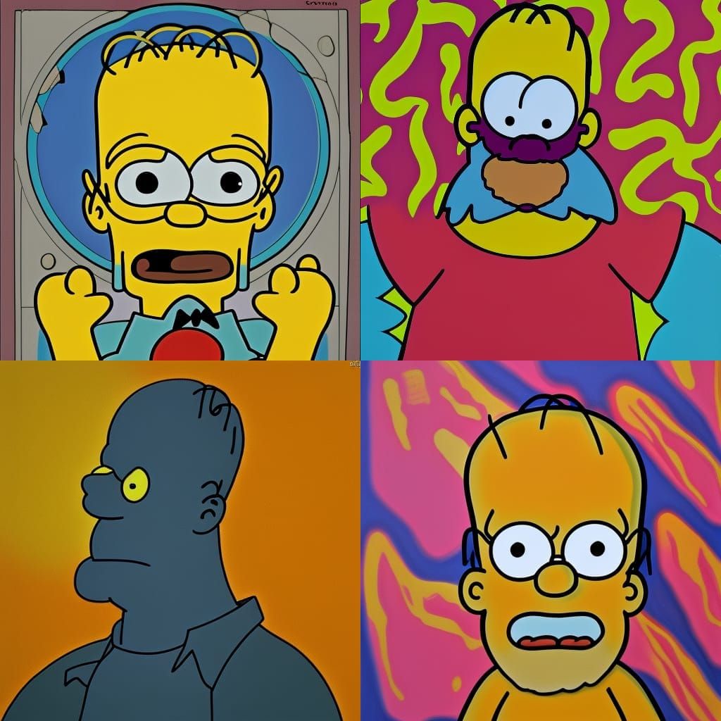 Homer Simpson horror - AI Generated Artwork - NightCafe Creator