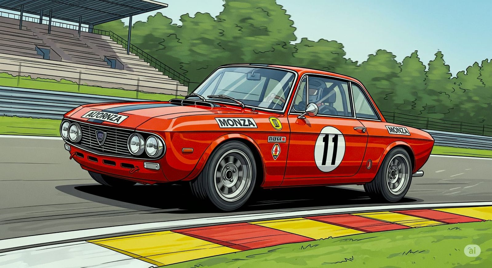 Lancia Fulvia at Monza, #3
