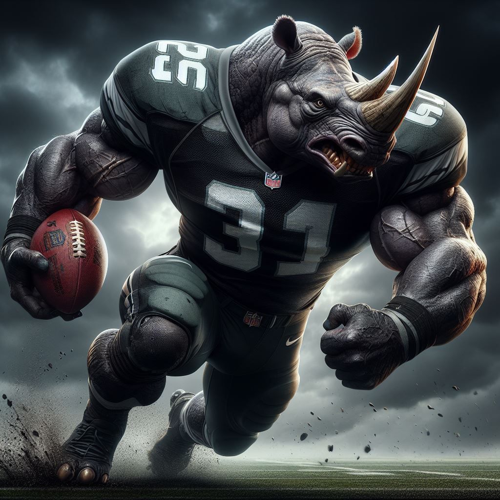 NFL animals: Rhino as nose tackle