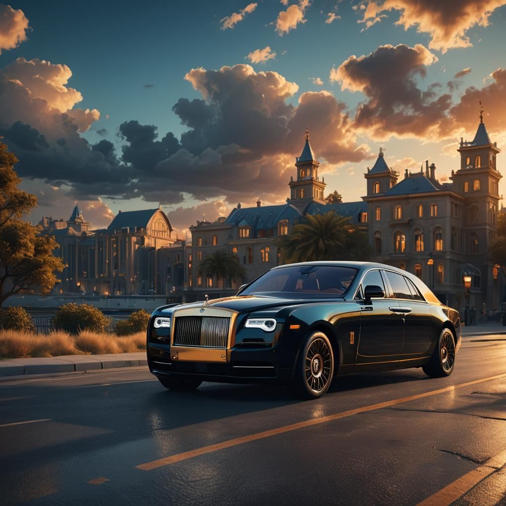 Black Rolls Royce Concept Car in Gold