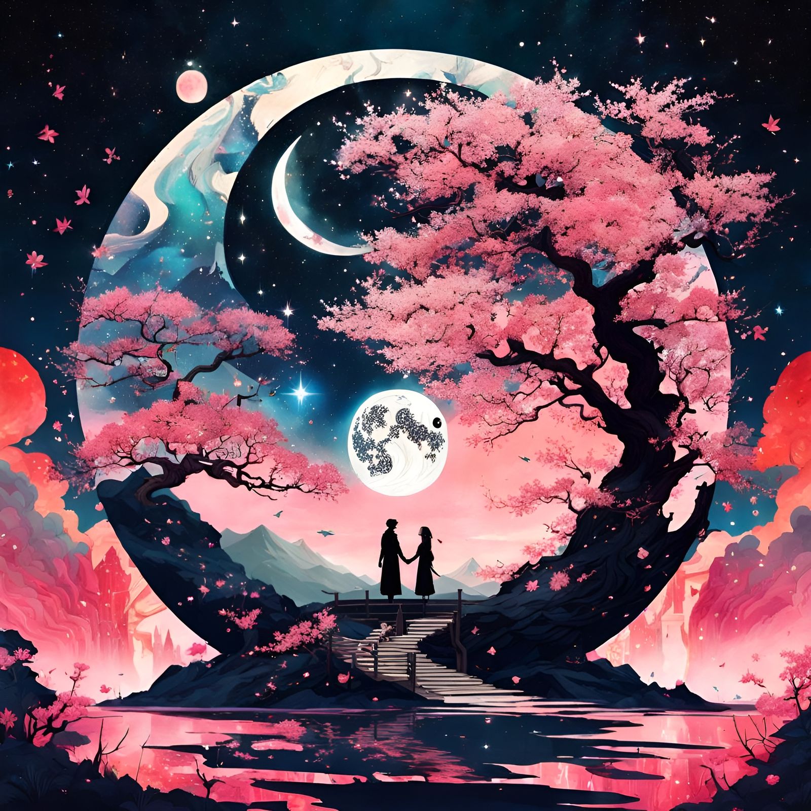 promises made under the cherry moon, are always kept in full bloom 🌸   by @nana