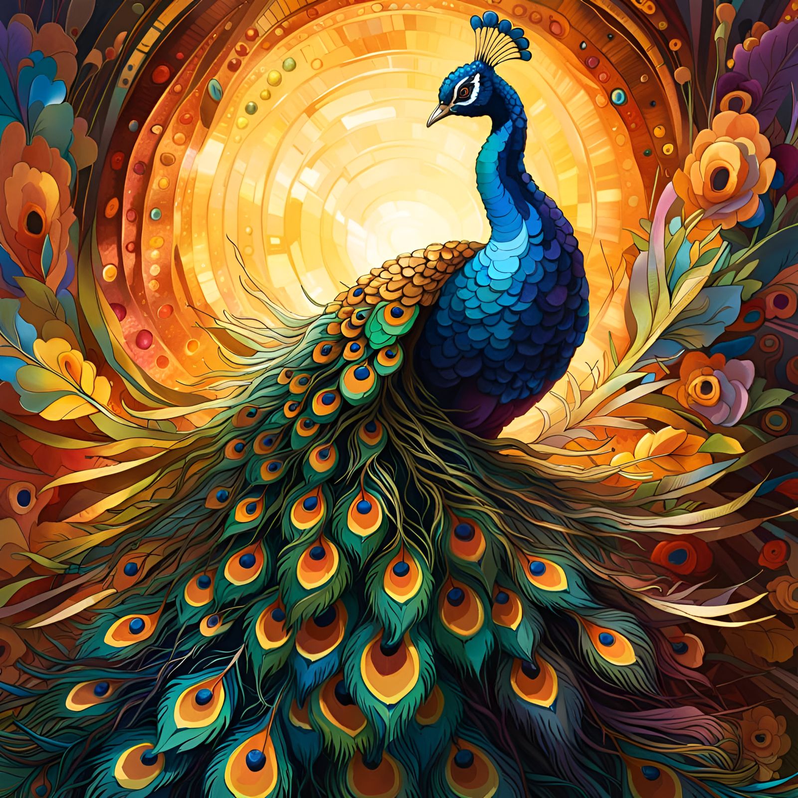 Peacock - AI Generated Artwork - NightCafe Creator