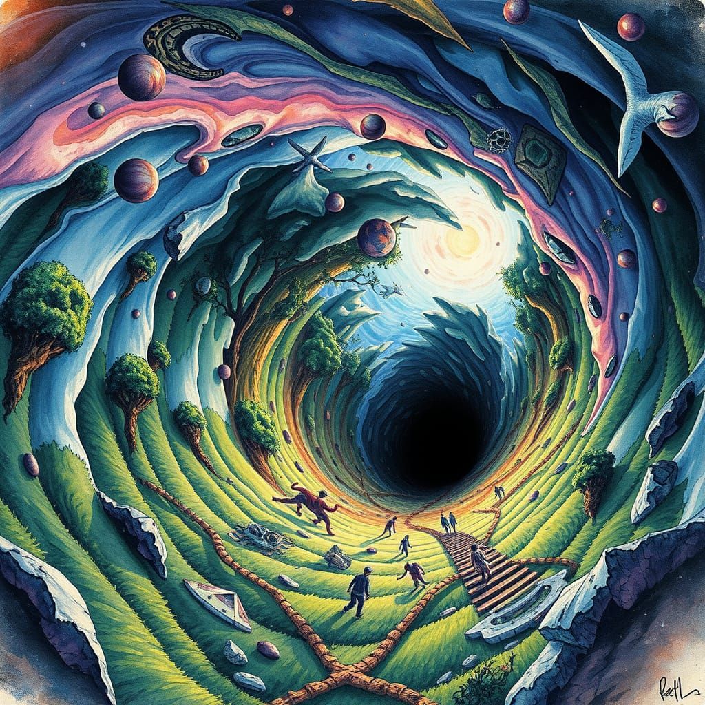 Sucked into nothingness   by @Ursula