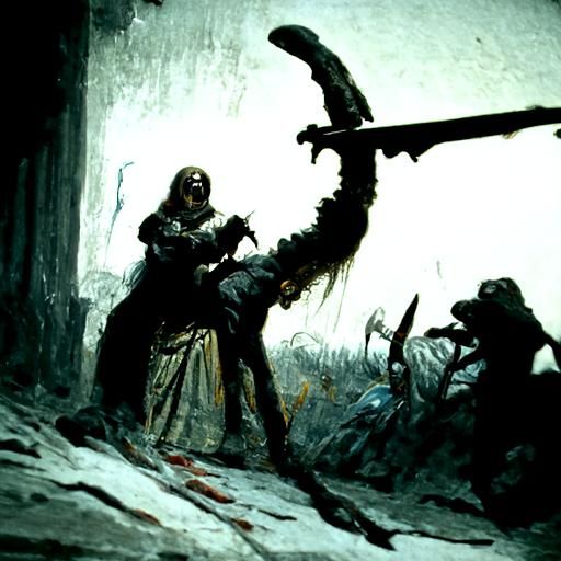 brown lady stabs ranger with sword