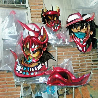 Diablos de Yare mask Parade acrylic