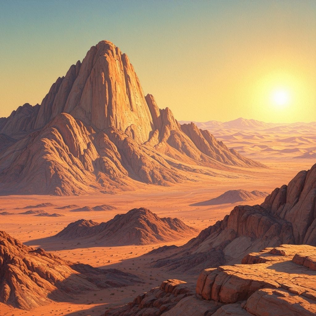 Mount Sinai in the Style of Bierstadt