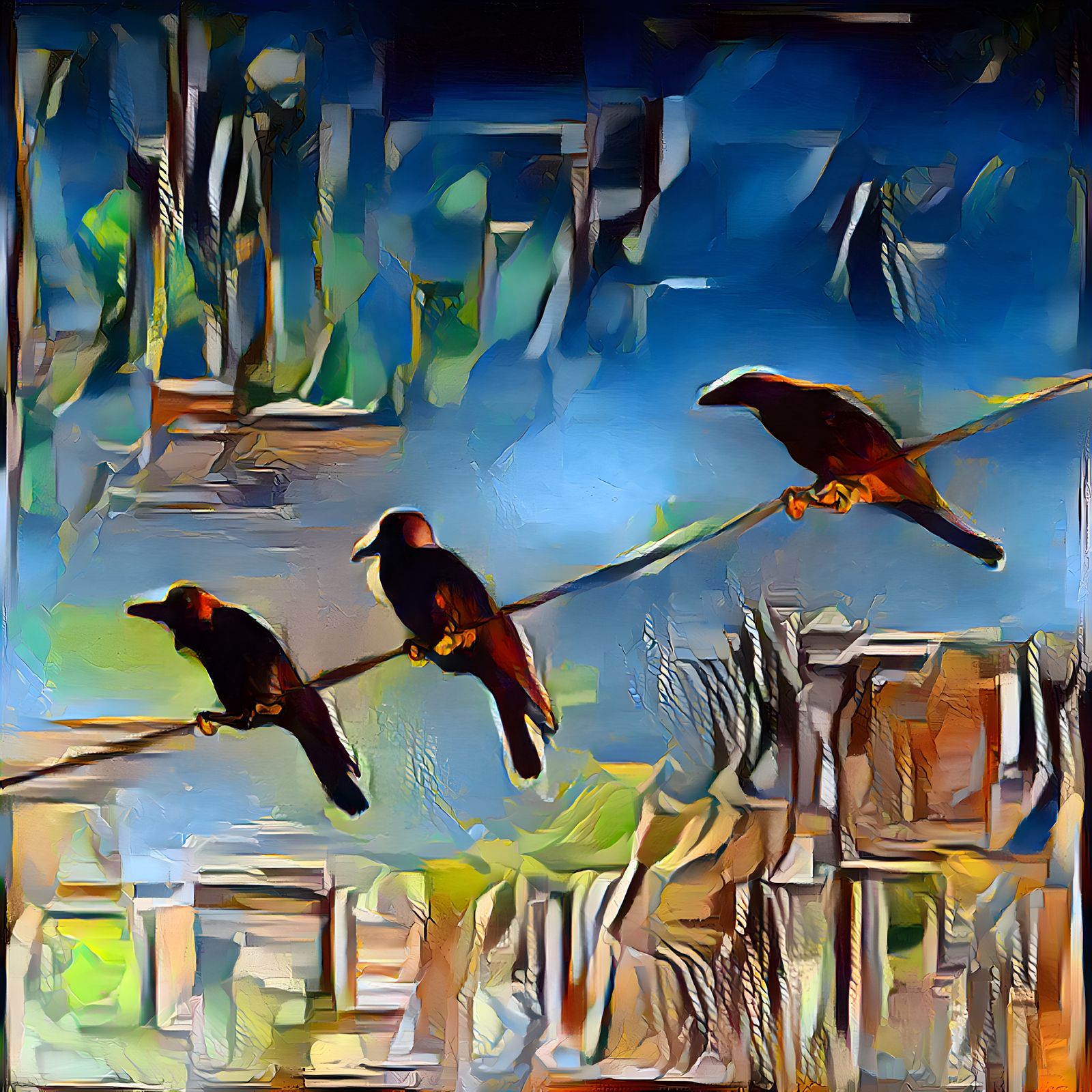 The crows watching the crowd