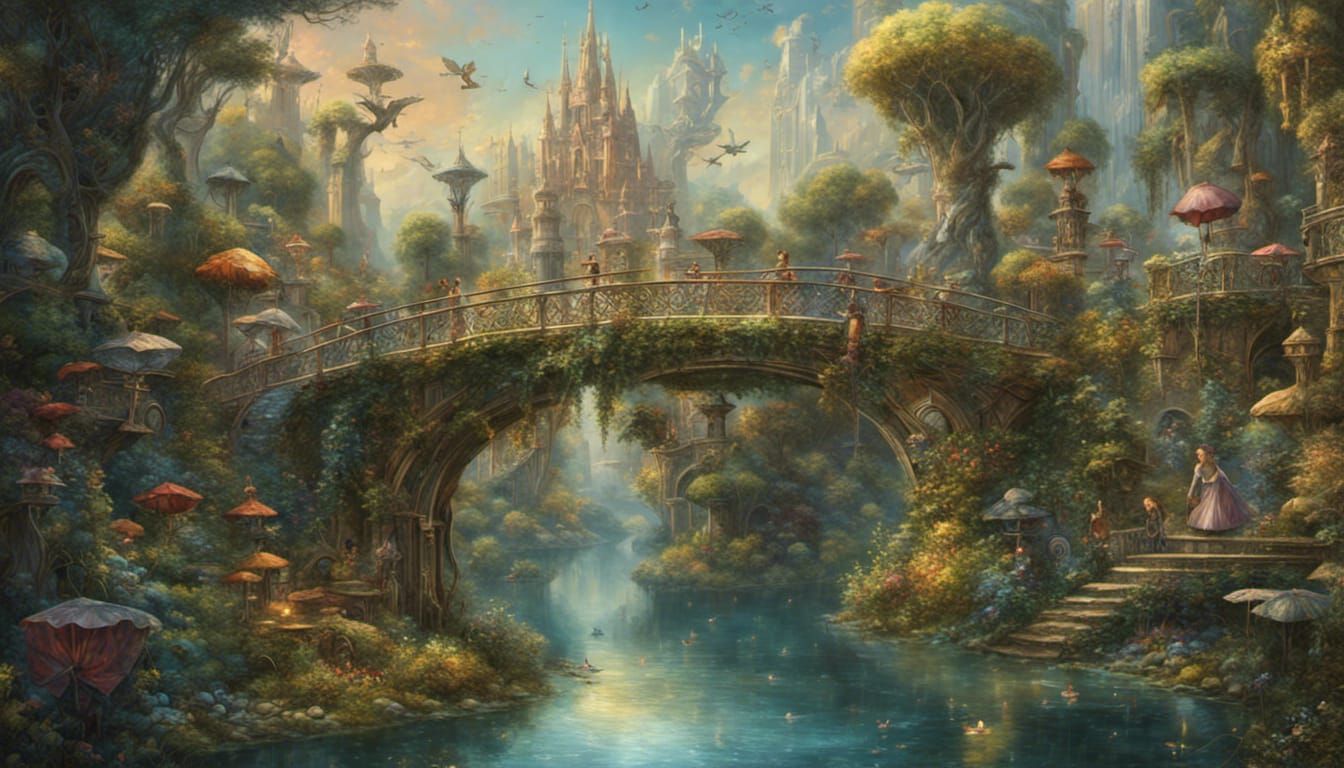 Bridge between Worlds - AI Generated Artwork - NightCafe Creator