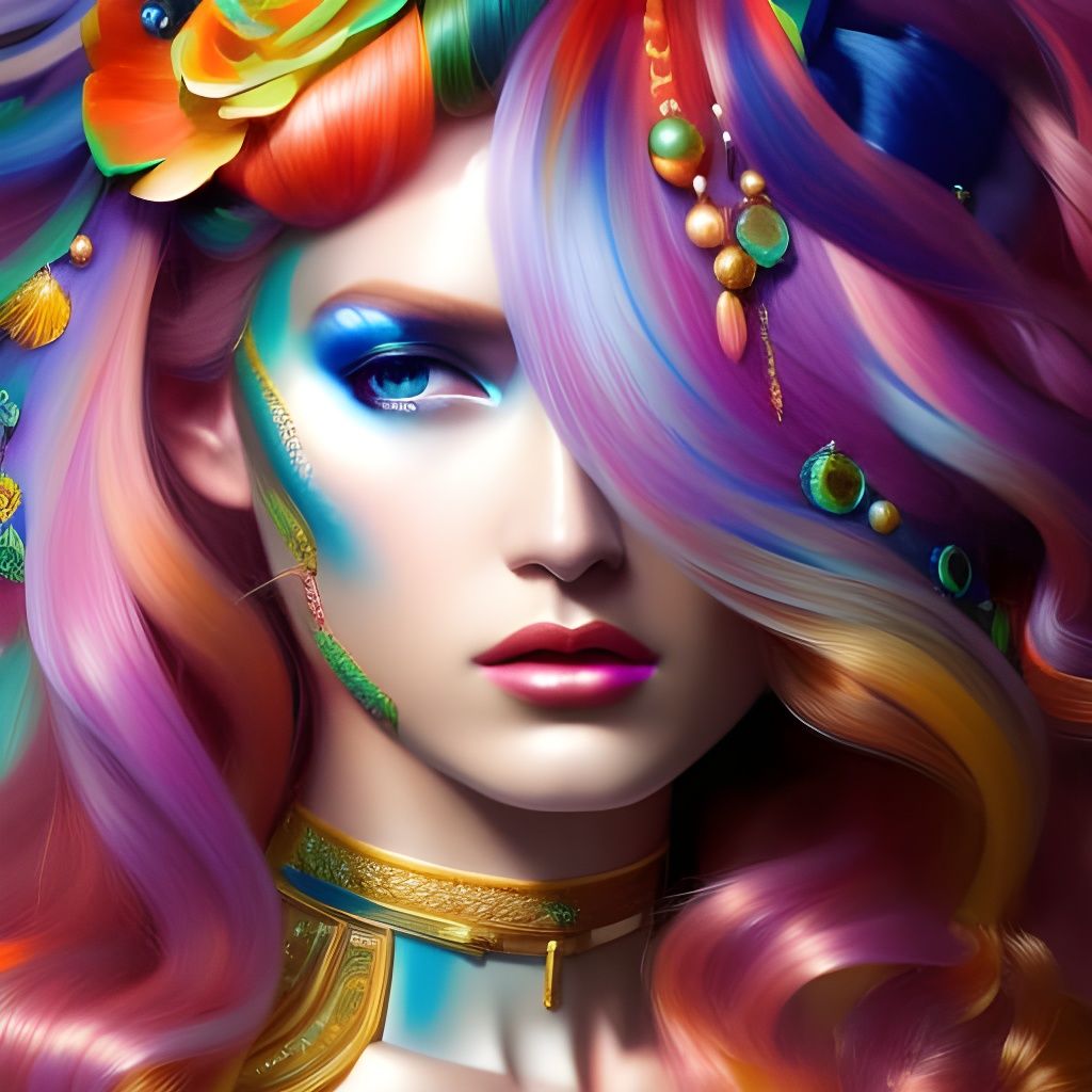 Iris goddess of rainbows - AI Generated Artwork - NightCafe Creator