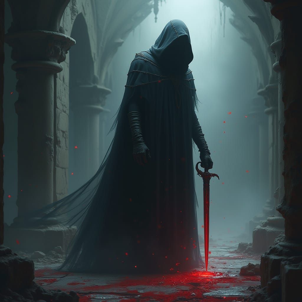 murder person with full of blood
