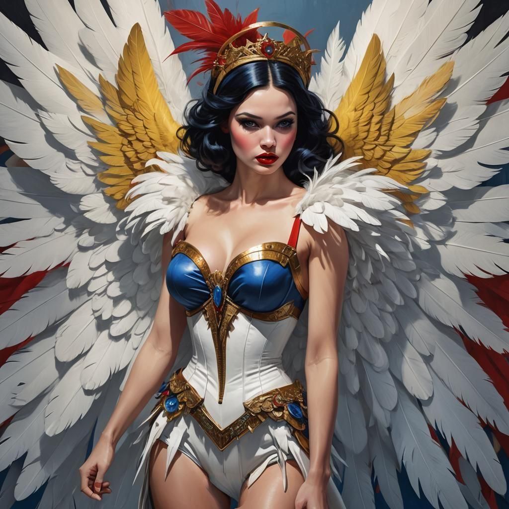Snow White as Victoria Secret Angel Model