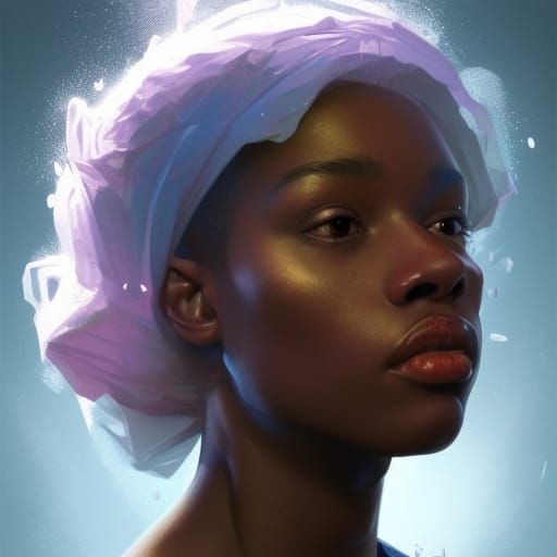 Detailed Portrait with Dynamic Lighting and Intricate Design
