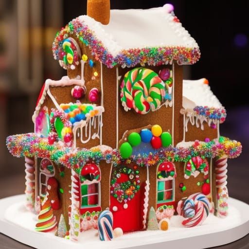 Gingerbread House - AI Generated Artwork - NightCafe Creator