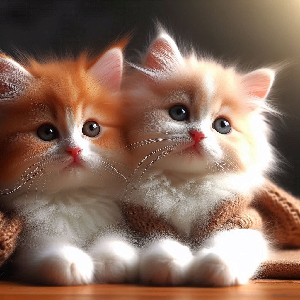 Pumpkin and the kitten