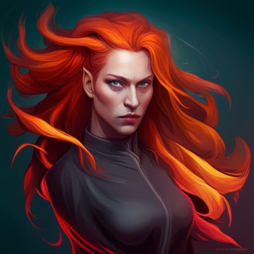 A Red-Haired Woman - AI Generated Artwork - NightCafe Creator