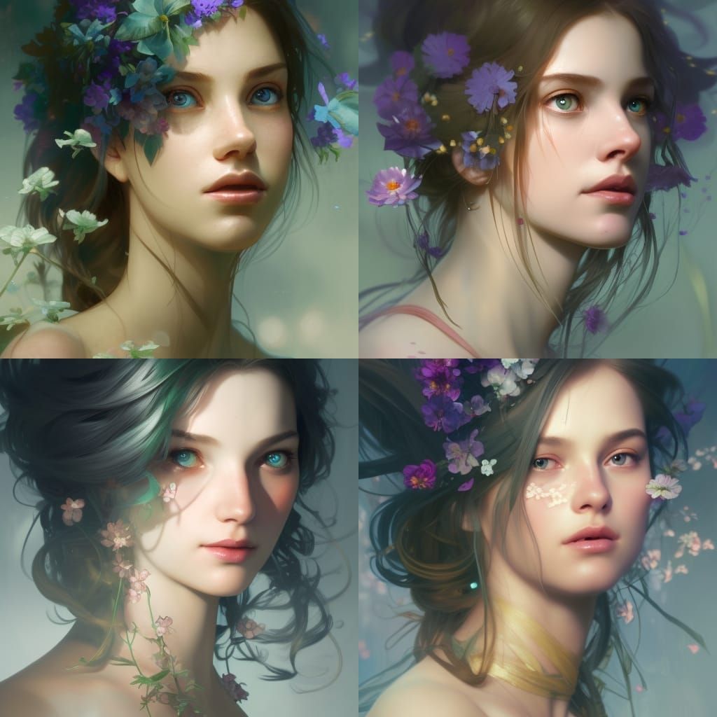 Fairy, Flowers - Ai Generated Artwork - Nightcafe Creator