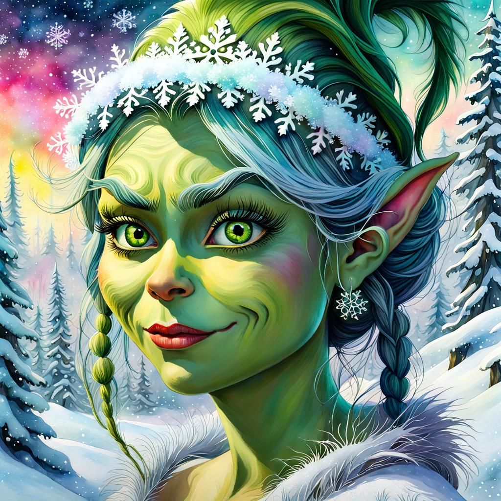 The Grinch's Girlfriend - AI Generated Artwork - NightCafe Creator