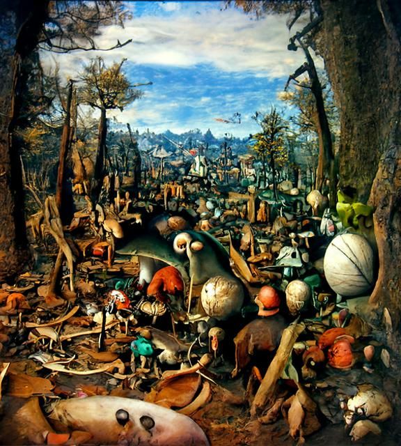 Pieter Bruegel Hieronymus Bosch AI Generated Artwork