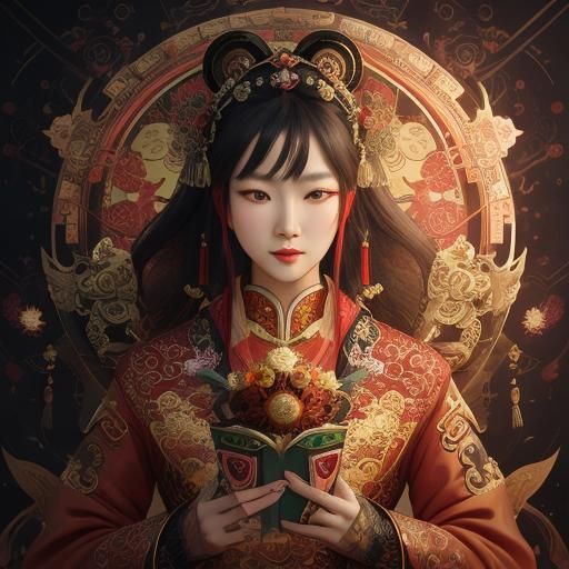 Portrait of elegant fantastical mechanical steampunk notorio...