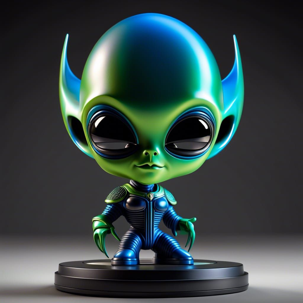 Alien Bobblehead - AI Generated Artwork - NightCafe Creator