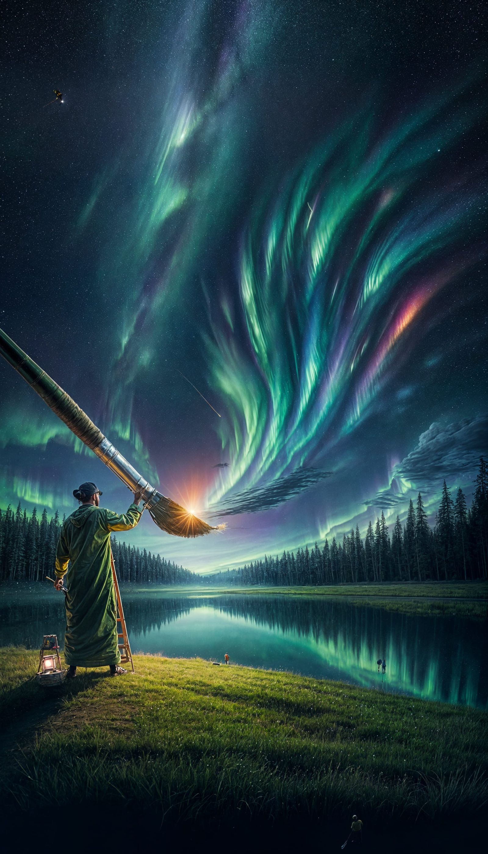 Painting the aurora